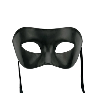 Masquerade Mask Half Face Mysterious Eye Cover Matte Plastic With Ribbon Ties For Costume Carnival Party Men