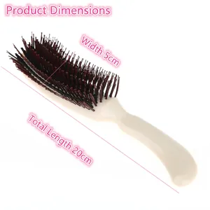 Ergonomic S-shaped hair styling comb for volume, 20cm total length and 5cm width