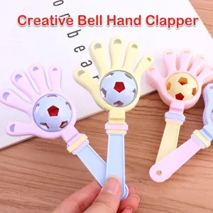 Creative macaron color baby hand clapper toy with built-in football rattle for infants