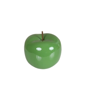 Pomme décorative moderne en céramique verte brillante pour la décoration d'intérieur