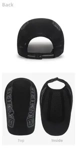 Detailed views of quick-dry sports cap featuring breathable mesh and adjustable buckle