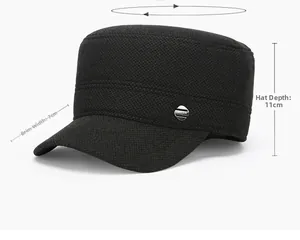 Casquette plate d'hiver avec détails de 11cm de profondeur et 7cm de visière