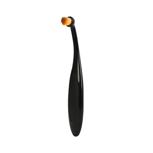 Brosse ergonomique pour taches de larmes d'animaux avec poils synthétiques orange