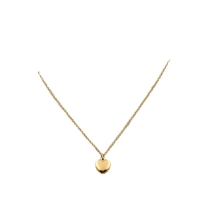 Collier à petit pendentif cœur en or et chaîne fine en acier titane pour femmes élégantes