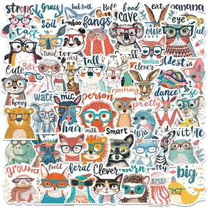 Cartoon Animal Stickers Waterproof Graffiti For Laptop Skateboard Luggage DIY Decoration PVC Decals Multi-Pattern