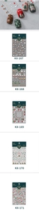 Vues détaillées de stickers à ongles 5D de Noël avec motifs de renne et flocons