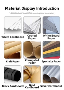 Detailed grid display of various premium jewelry box paper materials and textures