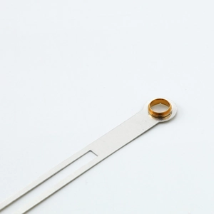 Precision stainless steel clock hands with brass ring bushing for clock movement assembly