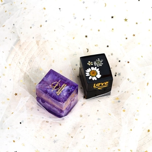 Square resin jewelry box molds for DIY crafts with floral and marble effect textures