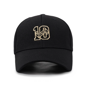 Classic black baseball cap with 3D ONWARD 10 embroidery on a pure white background
