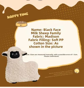 Détail du doudou mouton en tissu Madison avec rembourrage en coton PP doux et soyeux