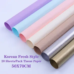 7-color pack of tissue paper for flower wrapping and gift packaging 50x70cm 20 sheets
