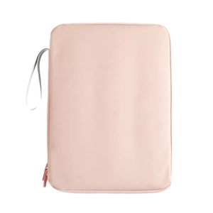 Minimalist pink waterproof tablet sleeve bag with handle for 11 inch iPad protection