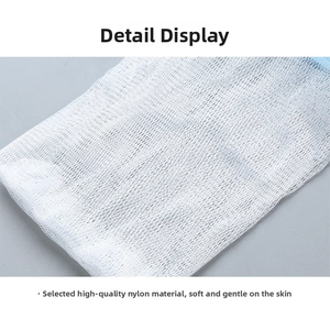 Close-up of dual-layer white nylon mesh texture showing soft and delicate weaving details