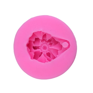 Pink silicone peony flower mold for DIY cake fondant and scented candle making