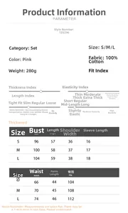 Guide des tailles détaillé pour l'ensemble chemise à carreaux et short en coton