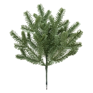 Artificial pine needles sprig in deep green for Christmas tree and wreath decoration