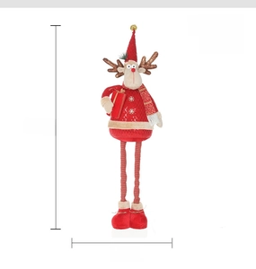 Standing Christmas reindeer doll with telescopic legs 120cm height 34cm width