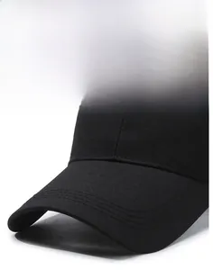 Detail of black breathable mesh sun hat showing curved brim and F shield emblem