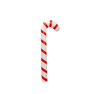 Large inflatable Christmas candy cane decoration with red and white stripes for holiday party