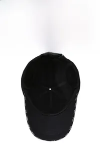 Detail view of winter baseball cap with ear flaps and SPORT logo on the inner brim