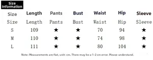 Size chart showing length, waist and hip dimensions for the polka dot midi dress