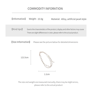 Spécifications de collier de perles vintage avec détails de taille et de poids