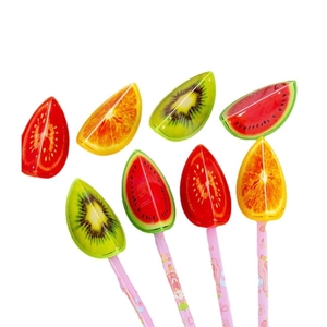 Creative fruit slice novelty pens featuring watermelon kiwi orange and tomato designs
