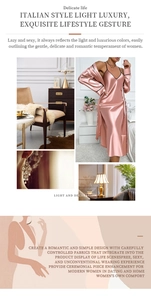 Detail of elegant pink silk robe set with black piping and delicate shoulder straps