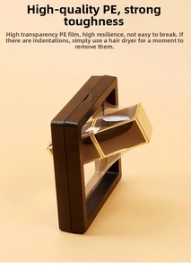 3D floating jewelry display box with high-transparent PE film showing lipstick suspension