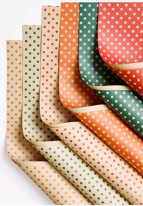 Polka dot waterproof kraft paper for DIY flower bouquets and Christmas gift wrapping