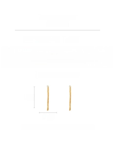 Macro view of long geometric gold fringe earrings made of copper with 19cm length detail