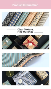 Blue plaid and anchor pattern kraft paper rolls for gift wrapping and DIY crafts