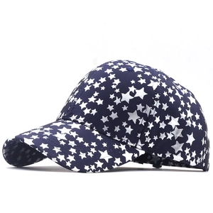 Casquette De Baseball En Coton Imprimé Étoiles Ajustable Respirante Protection Solaire Mode Streetwear Pour Hommes Femmes