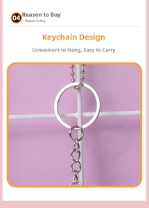 Detail of durable silver metal split ring and bead chain for plush bear keychain
