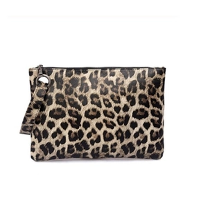 Leopard Print Clutch Bag PU Leather Envelope Fashion Wristlet Purse For Women Evening Party Daily Use
