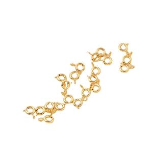 Vergoldete 14K Federringe Verschlüsse für DIY Schmuck Ketten und Armbänder Zubehör