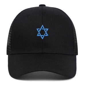 Israel Flag Embroidery Baseball Cap Mesh Back Trucker Hat Cotton Polyester Breathable Sun Hat For Men Women Outdoor Casual