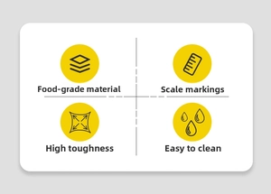 Detail of food-grade silicone baking mat with measurement scales and high flexibility