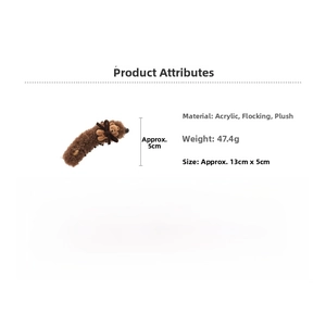 Detail view of brown plush bear hair claw clip with velvet bow and acrylic base