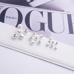 Textured S925 sterling silver spacer beads in three sizes for DIY jewelry making