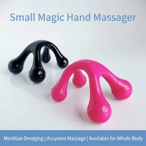 Manual four-leg handheld body massager for neck and shoulder relaxation in two colors