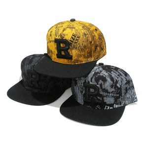 Casquette De Baseball À Bord Plat En Coton Broderie Lettre R 3D Imprimé Graffiti Hip Hop Streetwear Snapback Unisexe Chapeau Soleil