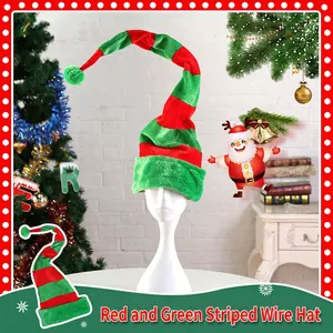 Christmas Hats Novelty Elf Santa Claus Tree Shape Party Headwear Decor Accessories Plush Festive Adult Costume