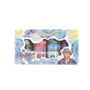 Art Gallery series masking tape set with Van Gogh Starry Night patterns 20 rolls
