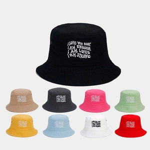 Chapeau Bob En Coton Protection Solaire Respirant Extérieur Été Broderie Mode Chapeau De Pêcheur Hommes Femmes