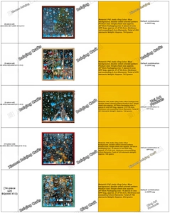 Detail showing various Christmas window sticker sets with reindeer and snowflake patterns