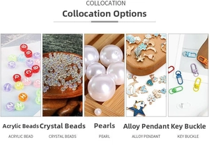 Macro shot of assorted baroque charms and beads for DIY jewelry and hair accessories