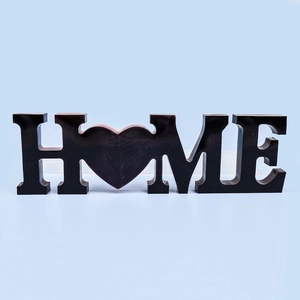 Polished resin HOME sign mold with heart-shaped O letter for DIY home decor crafts