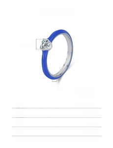 S925 sterling silver ring detail with heart size and 2.3mm band width specifications